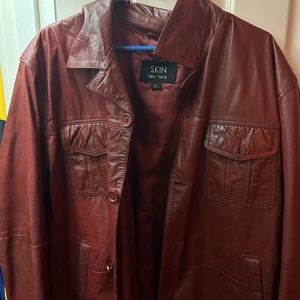 Vintage cherry red leather jacket. Perfect condition, never worn